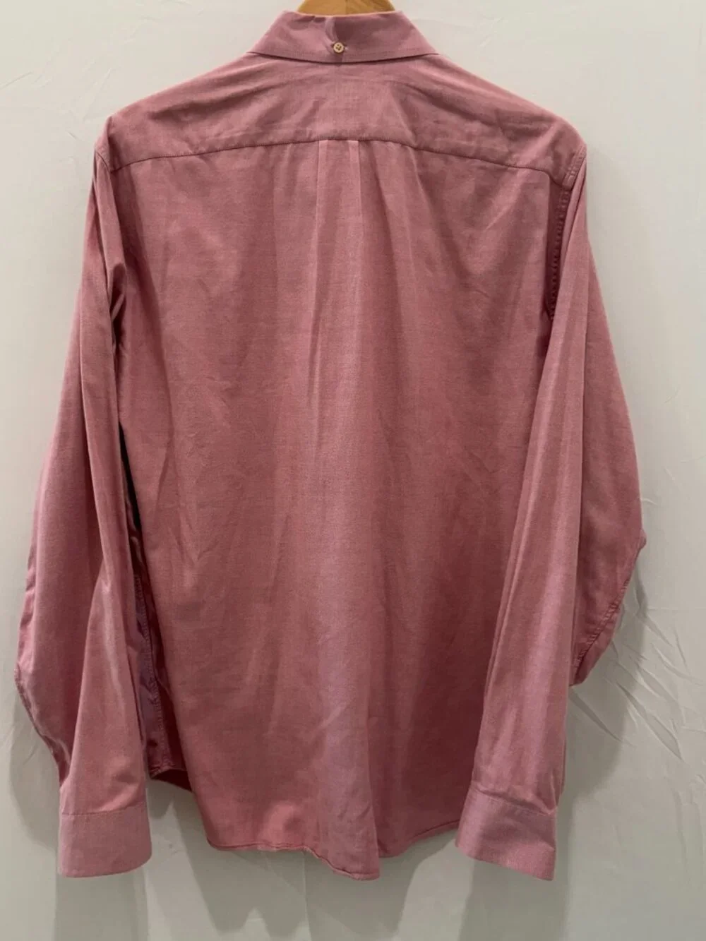 J.Crew Men Large Pink Button Down Shirt Cotton Twill Long Sleeve Flap Pocket